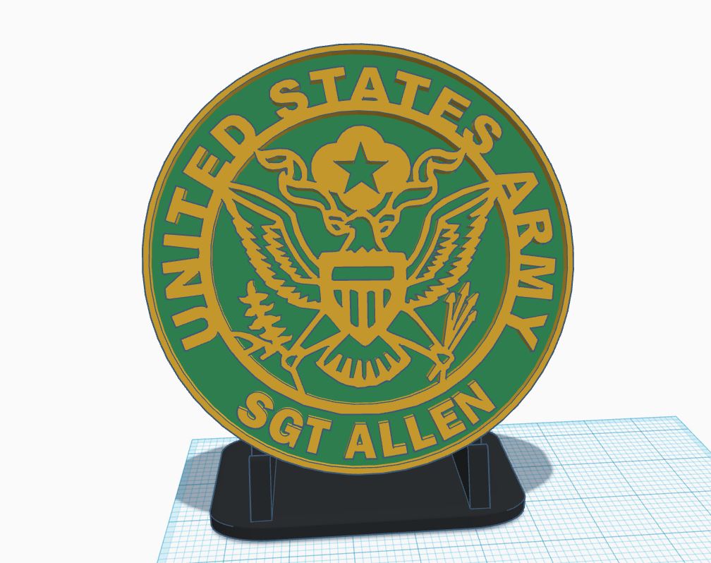 U.S ARMY Valor Plaque 7in.